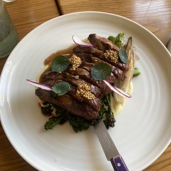Mayfield - flat iron steak w/ broccolini - New American Near Me - San Juan Capistrano, California