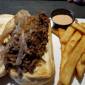 Colton's Social House - Pot roast beef sandwich and fries - New American Near Me - Clovis, California Colton's Social House - Pot roast beef sandwich and fries - New American Near Me - Clovis, California