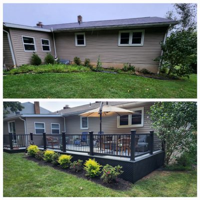 Deck Transformations - Want to make your deck bigger, add stairs to your existing deck, or replace your deck boards and rails with maintenance free materials. This deck got all the above. Give us a call 717-353-1342. We can go over different materials and options to fit your budget. Deck Transformations - Want to make your deck bigger, add stairs to your existing deck, or replace your deck boards and rails with maintenance free materials. This deck got all the above. Give us a call 717-353-1342. We can go over different materials and options to fit your budget.