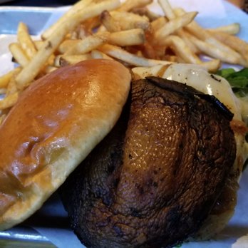 BJ's Restaurant & Brewhouse - Portobello swiss burger - Pizza Near Me - La Mesa, California BJ's Restaurant & Brewhouse - Portobello swiss burger - Pizza Near Me - La Mesa, California