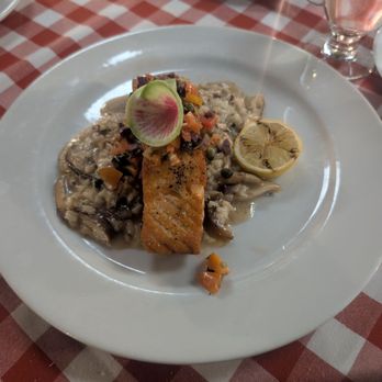 La Bella Italia - Salmon over risotto. - Italian Near Me - Virginia Beach, Virginia