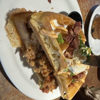 Huckleberry's Breakfast & Lunch - Stacked Chicken & Waffles - Cajun/Creole Near Me - Keller, Texas