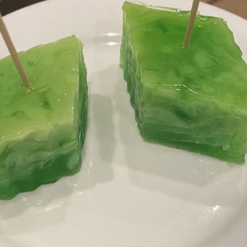 Sáu Can Tho Vietnamese Kitchen - Pandan coconut jello dessert (complimentary) - Vietnamese Near Me - Rosemead, California Sáu Can Tho Vietnamese Kitchen - Pandan coconut jello dessert (complimentary) - Vietnamese Near Me - Rosemead, California