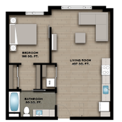 Westline Apartments - One Bedroom Floor G