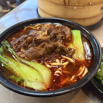 Dumpling World - Beef noodle soup medium spicy. Hurts so good. Already craving this again. - Chinese Near Me - Everett, Washington