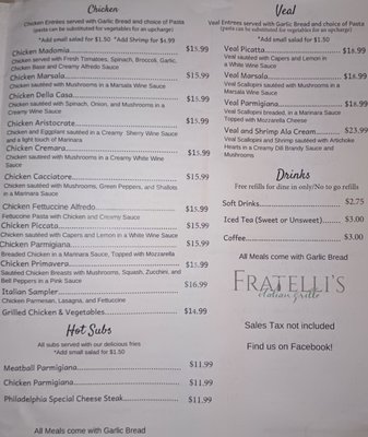 Menu photo 2 Fratelli's Italian Grille Slidell, LA
