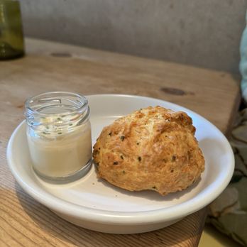 Talula's Garden - Fresh Baked Cheddar Chive Biscuit w/Salted Honey Black Pepper Butter - New American Near Me - Philadelphia, Pennsylvania Talula's Garden - Fresh Baked Cheddar Chive Biscuit w/Salted Honey Black Pepper Butter - New American Near Me - Philadelphia, Pennsylvania