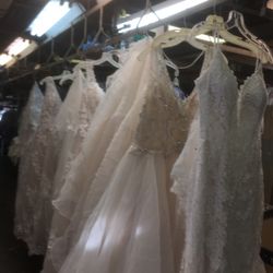 DeVono's Dry Cleaners and Shirt Laundry - It's wedding gown cleaning day. Now on for pressing.