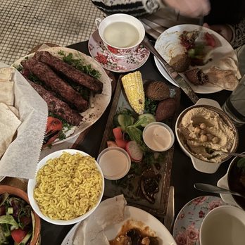 Salma - mixed appetizer platter AND kafta kabab - Lebanese Near Me - New York, New York Salma - mixed appetizer platter AND kafta kabab - Lebanese Near Me - New York, New York