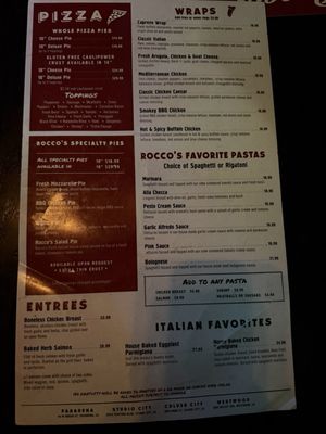 Menu photo 1 Rocco's Tavern Pasadena, CA Menu photo 1 Rocco's Tavern Pasadena, CA