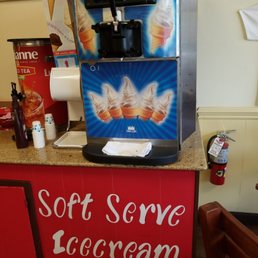Soft serve ice cream is free with your entree!