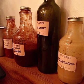 Salt + Smoke - Different sauces at the table - Bars Near Me - Saint Louis, Missouri Salt + Smoke - Different sauces at the table - Bars Near Me - Saint Louis, Missouri