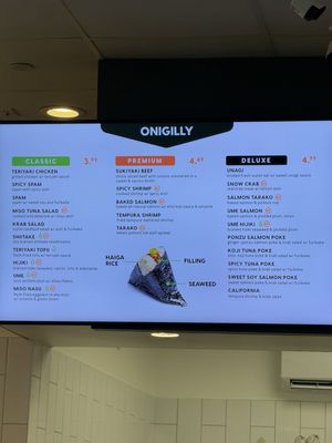 Menu photo 1 Onigilly Japanese Kitchen Torrance, CA