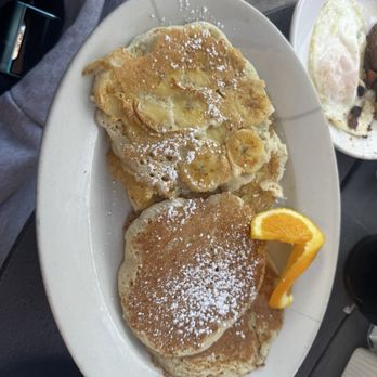 Bluegrass Grill - Banana pancakes and plain pancakes - Southern Near Me - Chattanooga, Tennessee