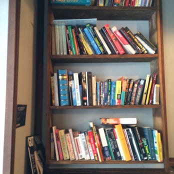 Birch Coffee - Lending library! Take a book, leave a book, read a book.  I scored a couple good ones that I promise I'll return. - Cafes Near Me - New York, New York