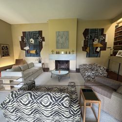 Frelinghuysen Morris House & Studio - Living room with leather floors