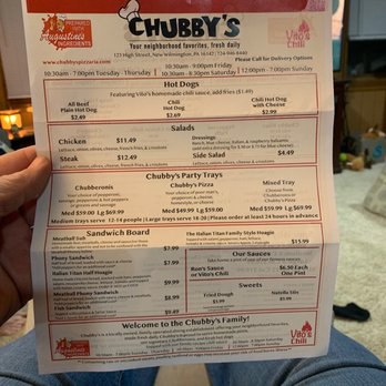 Chubby's pizzeria - Menu - Pizza Near Me - New Wilmington, Pennsylvania Chubby's pizzeria - Menu - Pizza Near Me - New Wilmington, Pennsylvania
