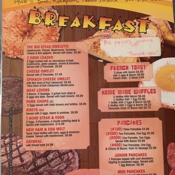 Original Vallarta Restaurant - breakfast menu - Mexican Near Me - Rockport, Texas