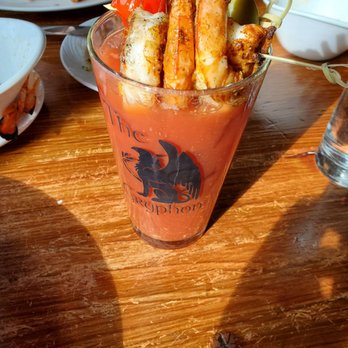 The Gryphon - Bloody Mary with Grilled Shrimp - New American Near Me - Burlington, Vermont The Gryphon - Bloody Mary with Grilled Shrimp - New American Near Me - Burlington, Vermont