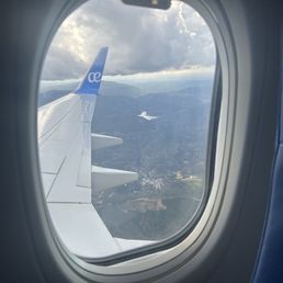 Flying into the airport