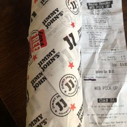 Jimmy John's - # 7 Spicy Italian cut in half, bread removed