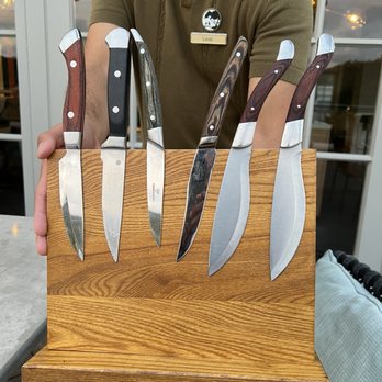 Ember & Rye - Before our steak arrived we were able to choose a steak knife from this magnetic board. - Seafood Near Me - Carlsbad, California