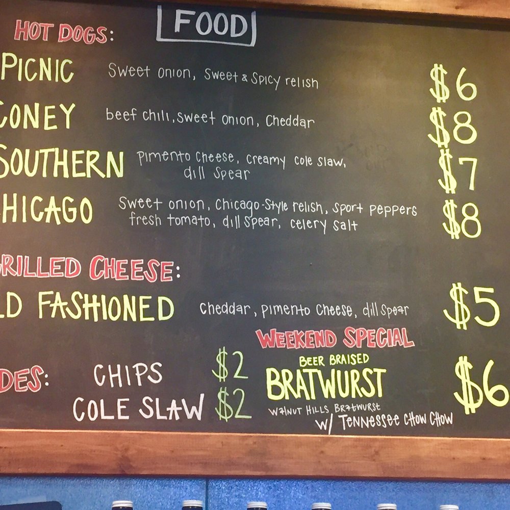 The Picnic Tap - Lots of good quality hot dog choices - they use Porter Road dogs which is one of the top Nashville butcher shops! - Gastropubs Near Me - Nashville, Tennessee The Picnic Tap - Lots of good quality hot dog choices - they use Porter Road dogs which is one of the top Nashville butcher shops! - Gastropubs Near Me - Nashville, Tennessee