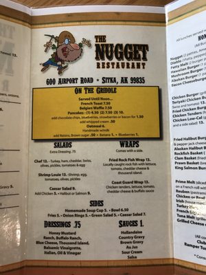 Menu photo 6 The Nugget Sitka, AK Menu photo 6 The Nugget Sitka, AK