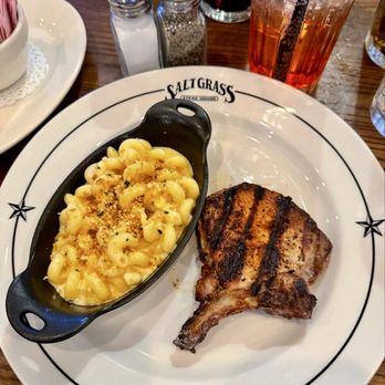Saltgrass Steak House - Grilled Pork Chop with Smoked Macaroni & Cheese - Steakhouses Near Me - El Paso, Texas Saltgrass Steak House - Grilled Pork Chop with Smoked Macaroni & Cheese - Steakhouses Near Me - El Paso, Texas