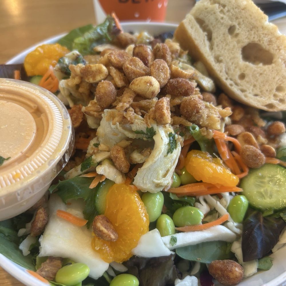 Urbane Cafe - Crunchy Peanut Salad and fresh soft Fire-Baked Focaccia Bread - Salad Near Me - San Marcos, California Urbane Cafe - Crunchy Peanut Salad and fresh soft Fire-Baked Focaccia Bread - Salad Near Me - San Marcos, California