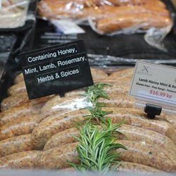 Scotch and Fillet Mentone - Honey, mint, lamb, and rosemary sausages. Image credit: Berties Butcher