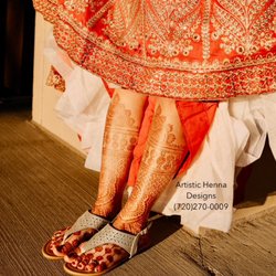 Artistic Henna Designs - Bridal leg henna