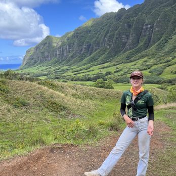 Kualoa Ranch - Chloe giving the tour at one of the stops - Tours Near Me - Kaneohe, Hawaii
