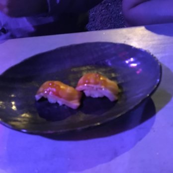 Lucky Robot Restaurant - Salmon belly with ikura - Sushi Bars Near Me - Austin, Texas Lucky Robot Restaurant - Salmon belly with ikura - Sushi Bars Near Me - Austin, Texas