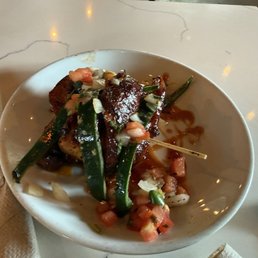 Chicken thigh Skewers.  Really good!