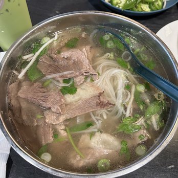 Pho Momma - Number 2. Lean Beef, Flank, Brisket and Fat Brisket Soup (I already took a bite before taking the photo) - Noodles Near Me - Sacramento, California Pho Momma - Number 2. Lean Beef, Flank, Brisket and Fat Brisket Soup (I already took a bite before taking the photo) - Noodles Near Me - Sacramento, California