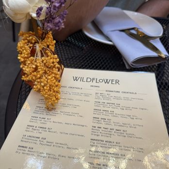 Wildflower - Menu - Cocktail Bars Near Me - New York, New York Wildflower - Menu - Cocktail Bars Near Me - New York, New York