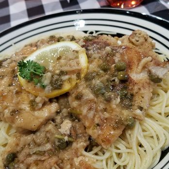Bruzzi Vineyard - Lemon Chicken with capers. Served on Angel hair pasta. - Wine Tasting Room Near Me - Young, Arizona