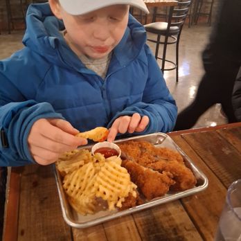 Oakestown Brewery - Kids chicken tenders w fries - Pizza Near Me - Grandville, Michigan Oakestown Brewery - Kids chicken tenders w fries - Pizza Near Me - Grandville, Michigan