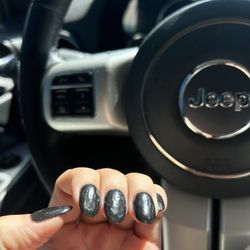 Enchanted Nail Salon - Powder application on my real nails.