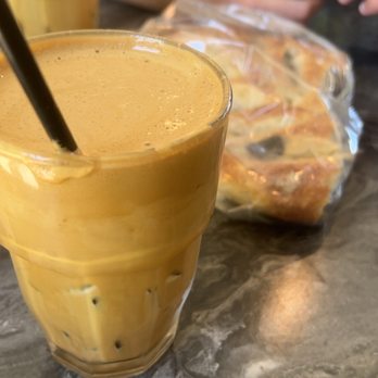 Anthos - Greek frappe and olives bread - Greek Near Me - Pittsburgh, Pennsylvania
