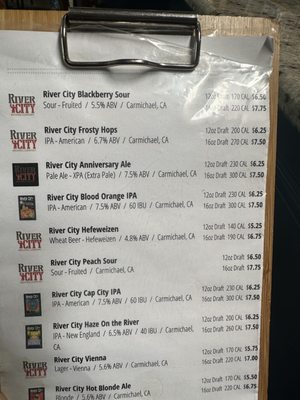 Menu photo 2 River City Brewing Company Carmichael, CA Menu photo 2 River City Brewing Company Carmichael, CA