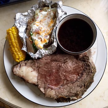 Peppermill Reno - Room Service Prime Rib with Baked Potato and Corn - Casinos Near Me - Reno, Nevada