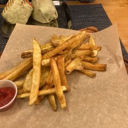The Red Dot Vegetarian Kitchen - Organic hand cut fries  Fryer in non seed oil yum