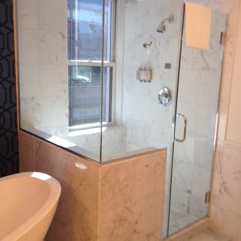 Kimpton George Hotel - Huge glass enclosed shower with seating area in the Presidential Suite - Hotels Near Me - Washington, DC, District of Columbia