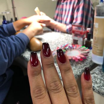 Cutie Nails Spa - my nails. red to black, ombré - Nail Salons Near Me - Flagstaff, Arizona Cutie Nails Spa - my nails. red to black, ombré - Nail Salons Near Me - Flagstaff, Arizona
