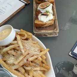 Truffle Parmesan Fries Prosciutto & Burrata Crostini Truffle Parmesan Fries Prosciutto & Burrata Crostini
