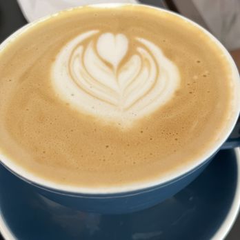 Luckys Coffee Garage - Lavender oat milk latte :) - Coffee & Tea Near Me - Lebanon, New Hampshire