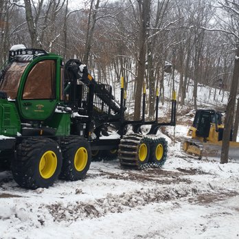 Hack-Away Forest Products - forwarder and dozer on a job - Firewood Near Me - Baraboo, Wisconsin