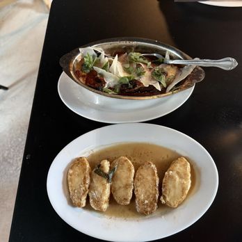 Yosteria - Gnudi and eggplant Parmesan - Italian Near Me - Youngstown, Ohio Yosteria - Gnudi and eggplant Parmesan - Italian Near Me - Youngstown, Ohio